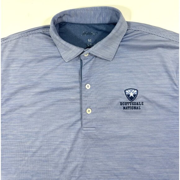Johnnie-O Mens Polo Shirt Size Medium Prep Performance Scottsdale National Golf - Picture 1 of 13
